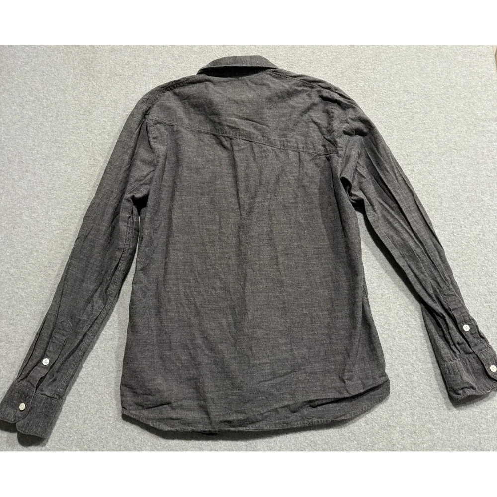 Volcom | Mens Dark Gray Casual Button Down Shirt - L - Picture 4 of 10